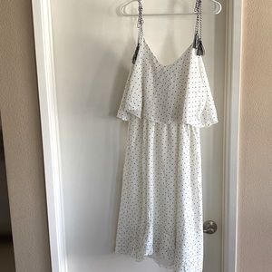 White cupcakes and Cashmere dress with polka dots